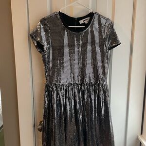 DKNY Silver dress medium disco party dress